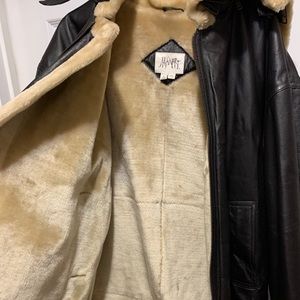 Leather coat